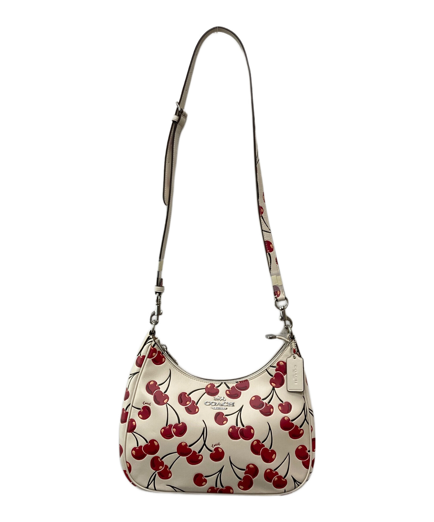 中古・古着通販】COACH (コーチ) テリ ホーボー バッグ・チェリー