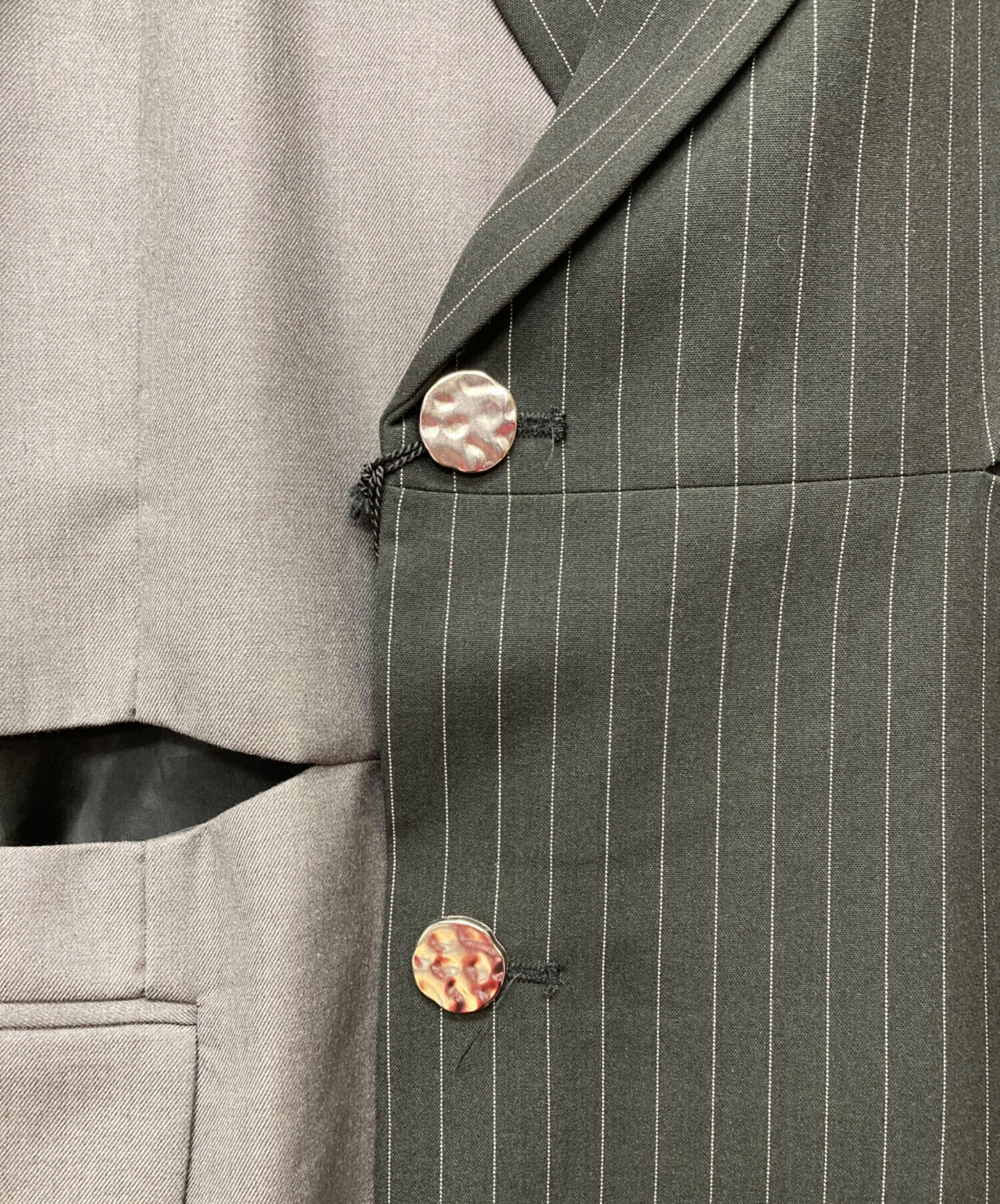 中古・古着通販】seyto (セイト) カットデザインストライプテーラード