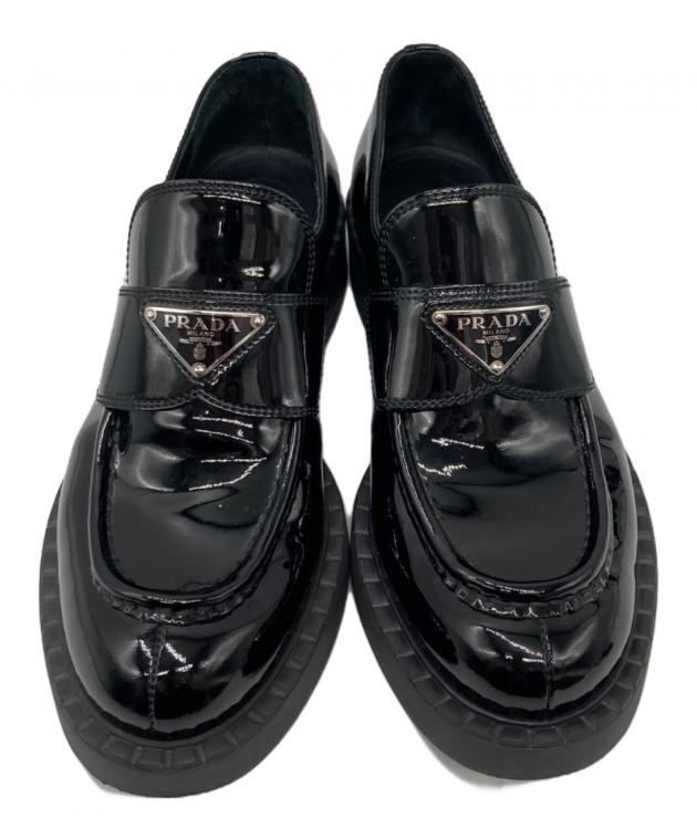 中古・古着通販】PRADA (プラダ) トライアングルロゴ ローファー