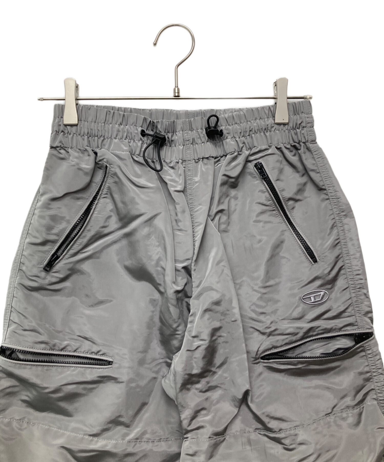 中古・古着通販】DIESEL (ディーゼル) WINDALナイロンパンツ シルバー