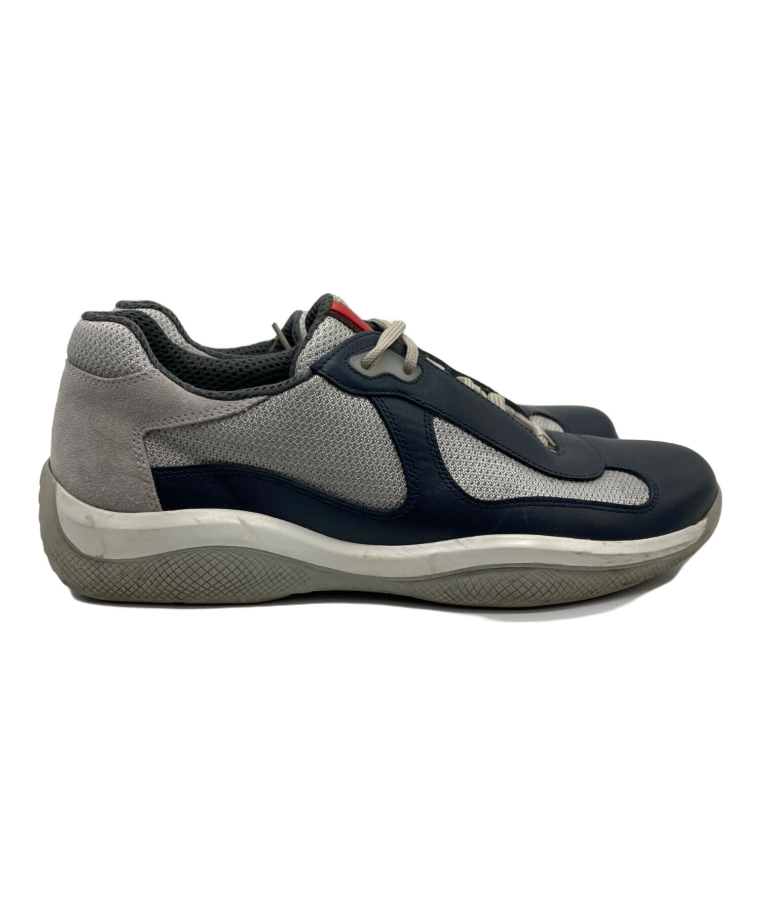 PRADA ネイビー シルバー スニーカー 中古・古着通販】PRADA SPORTS (プラダスポーツ) アメリカズカップ