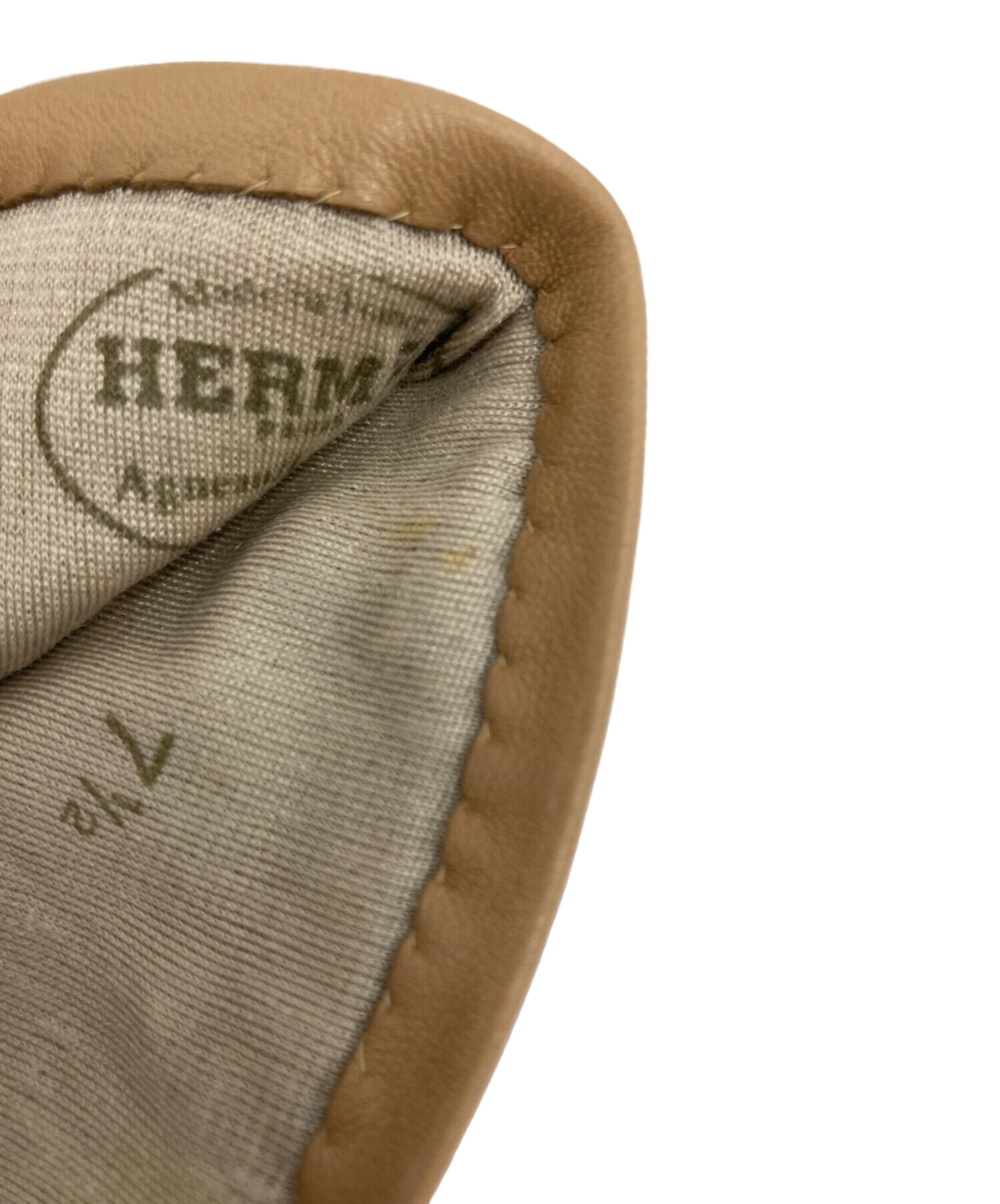 中古・古着通販】HERMES (エルメス) H金具レザーグローブ ベージュ
