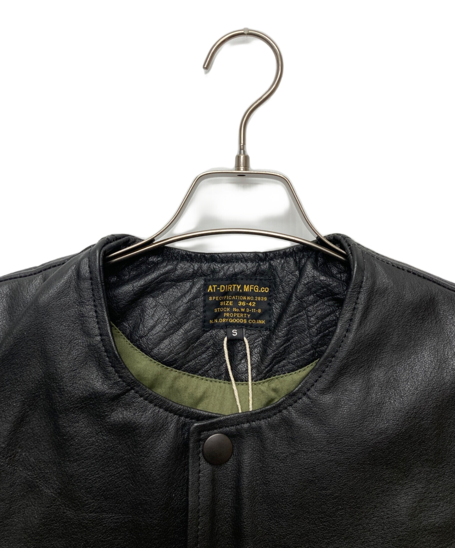 中古・古着通販】AT-DIRTY (アットダーティ) JERKIN LEATHER VEST/2839