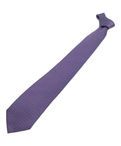 中古・古着通販】HERMES (エルメス) 総柄シルクネクタイ パープル