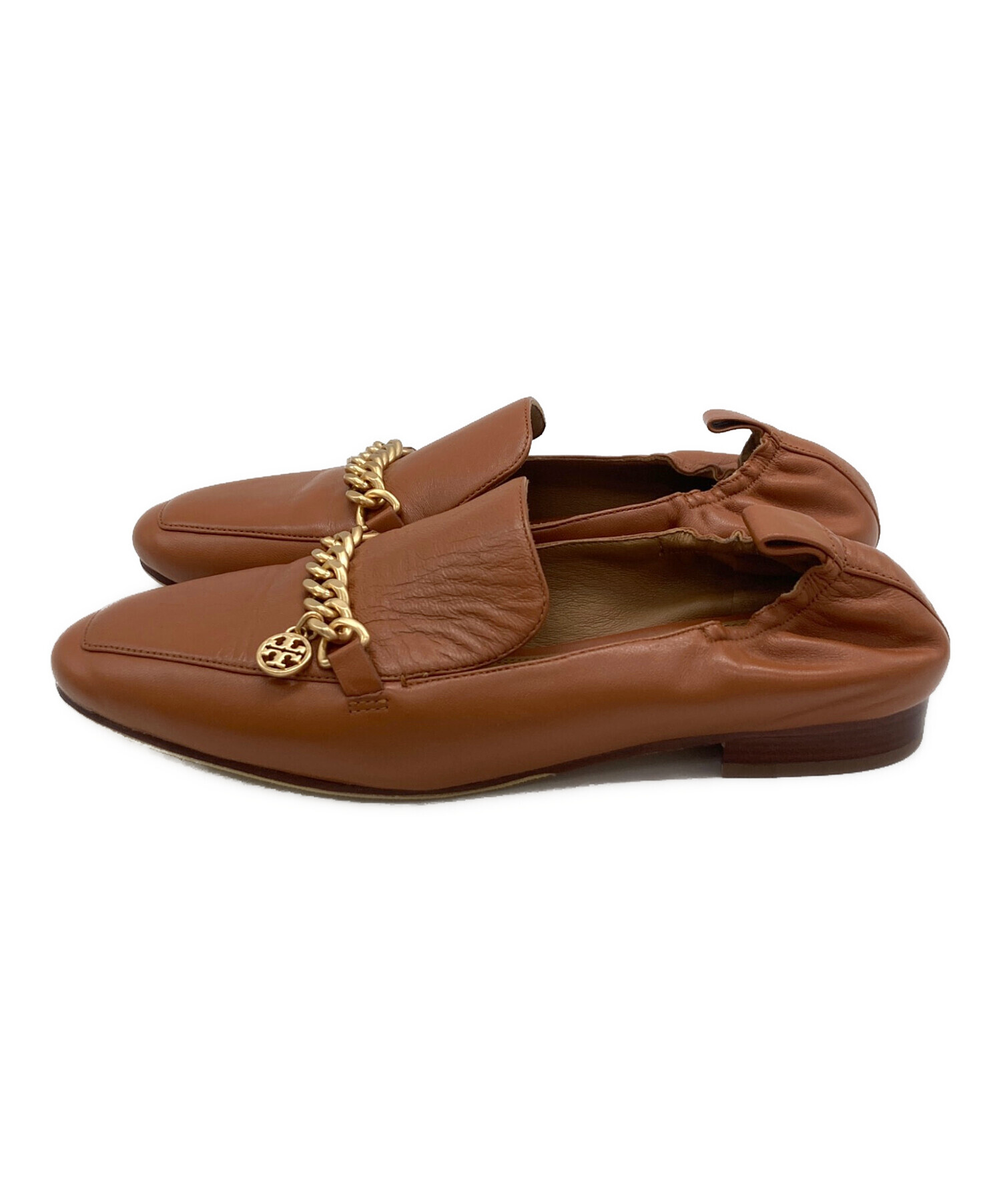 未使用　TORY BURCH ローファー ホワイト ブラウン 中古・古着通販】TORY BURCH (トリーバーチ) MINI BENTON CHARM
