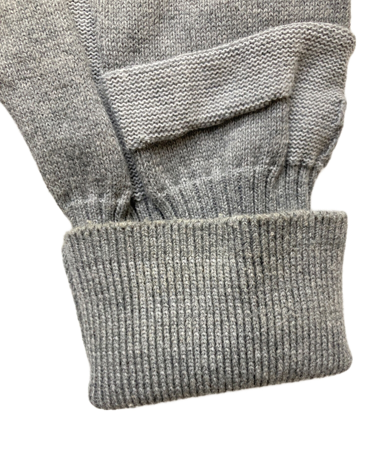 91aw ISSEY MIYAKE MEN 切り替えウールセーター グレー