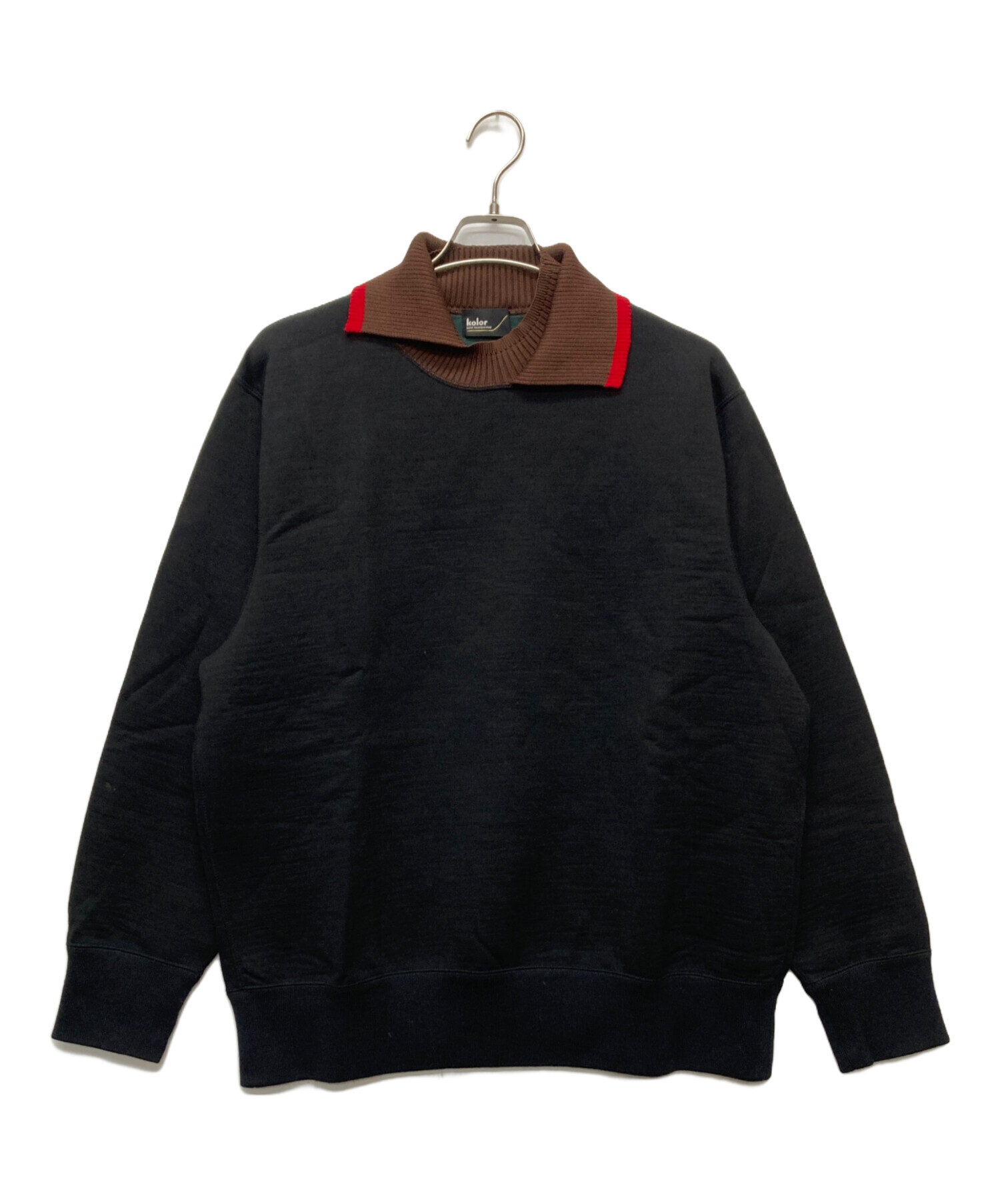 中古・古着通販】KOLOR (カラー) C-Eggplant 襟付きスウェットシャツ 