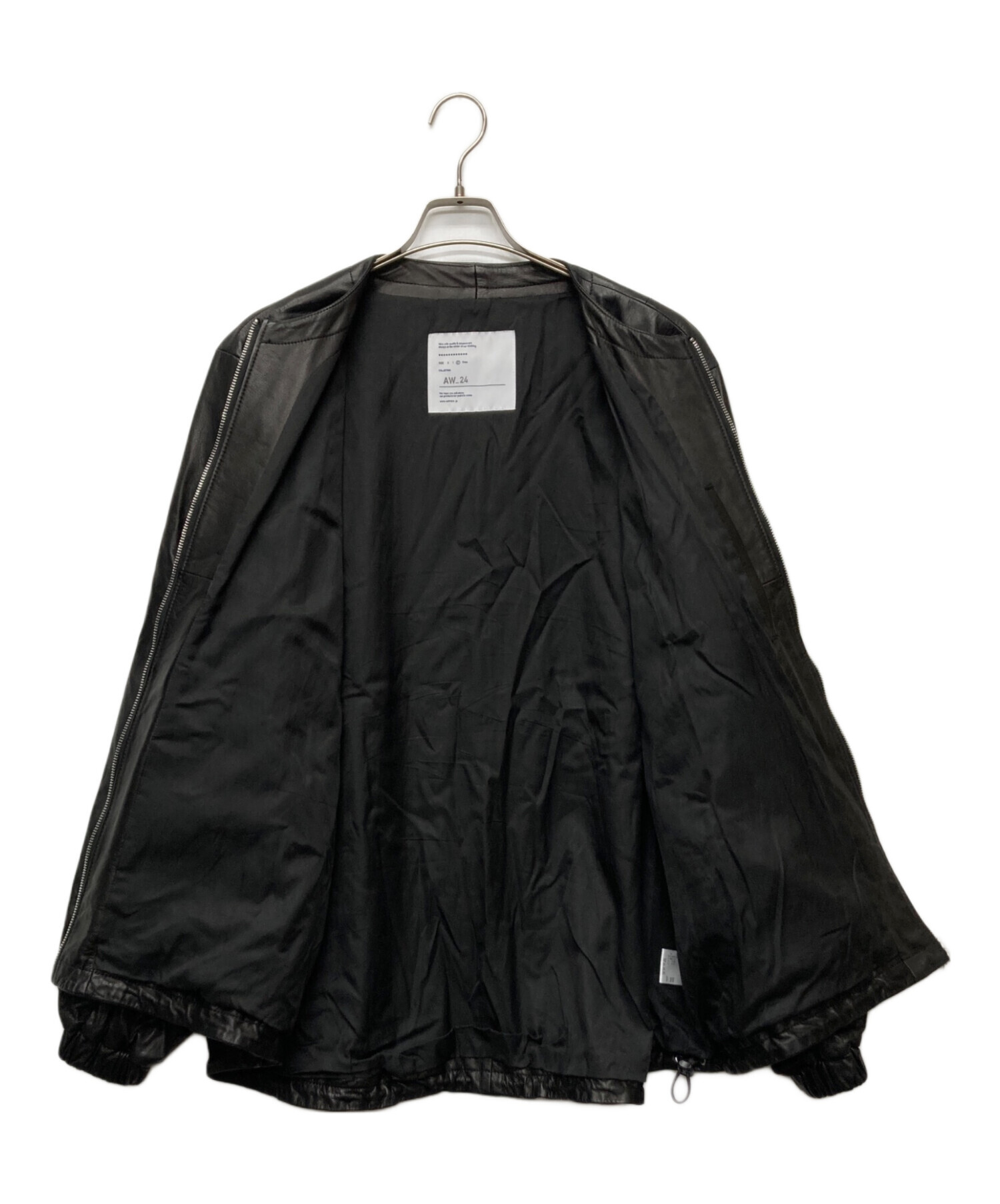 中古・古着通販】UNTRACE (アントレース) Leather Zipper Cardigan/109 