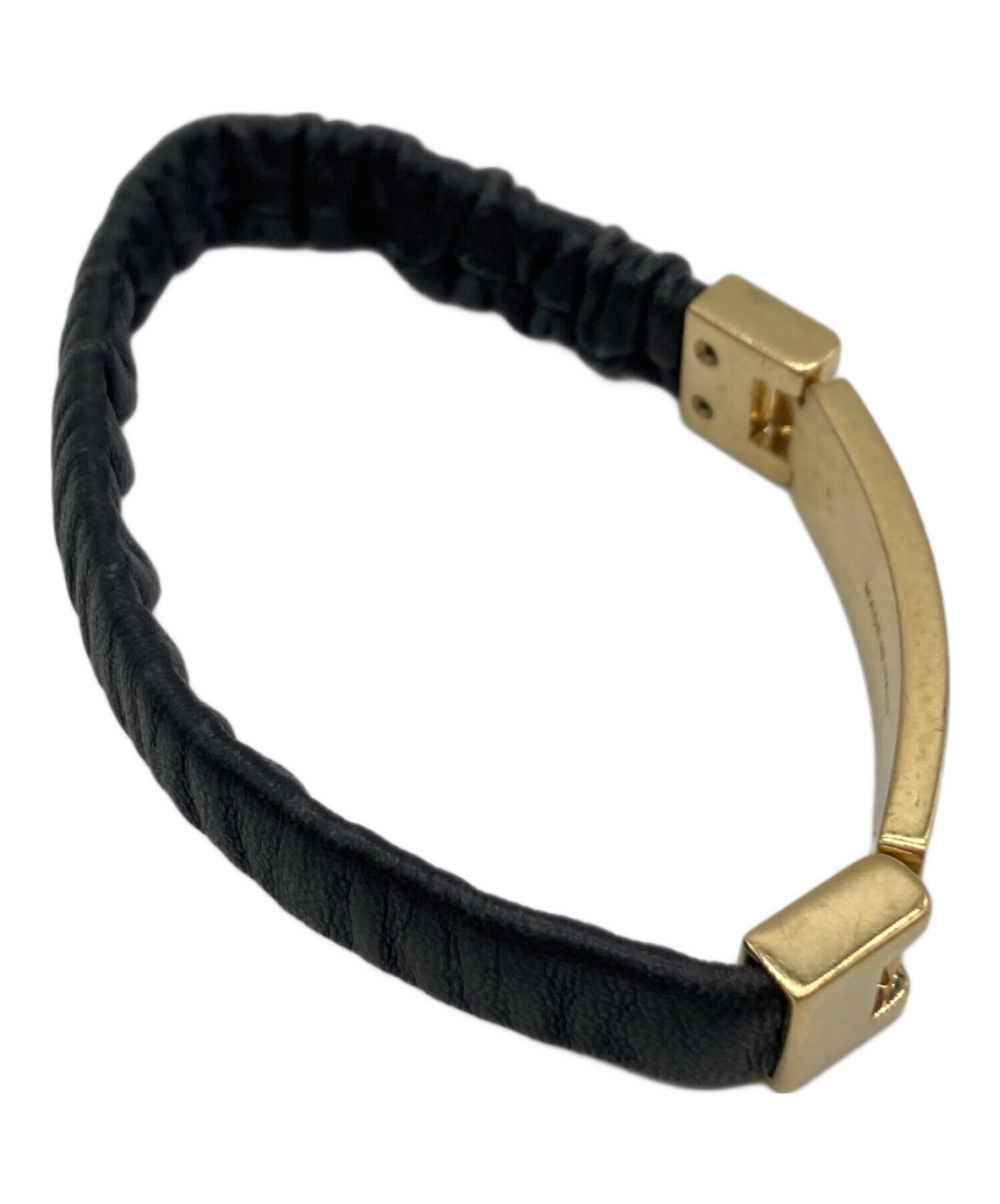 中古・古着通販】MIU MIU (ミュウミュウ) レザーバングル ブラック 