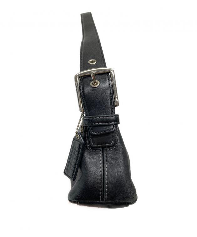 ☆美品☆ COACH レザー ショルダーバッグ（ブラック） 中古・古着通販】COACH (コーチ) レザーワンショルダーバッグ/7461