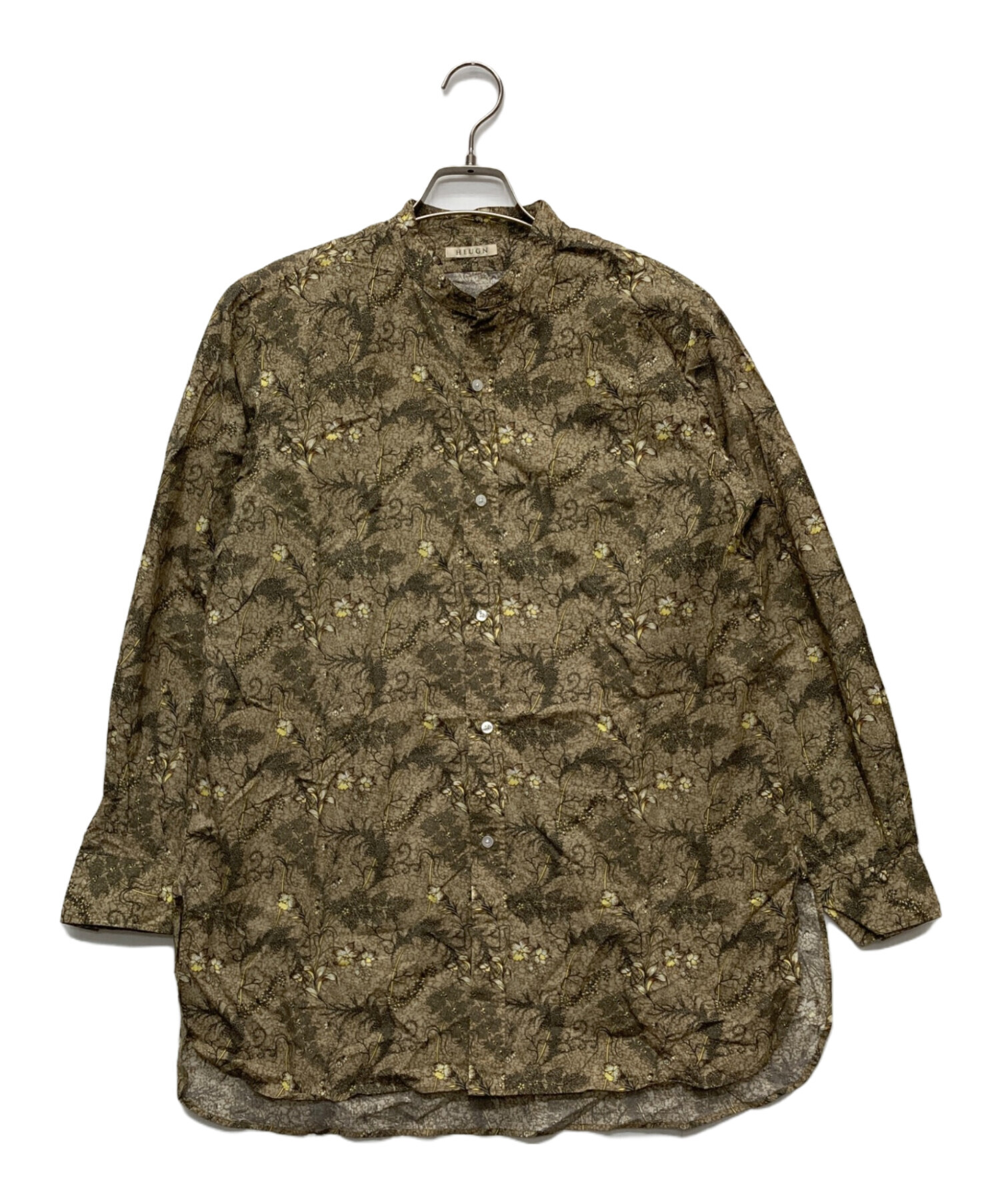 中古・古着通販】HEUGN (ユーゲン) 総柄シャツ/SHIRT033 カーキ サイズ