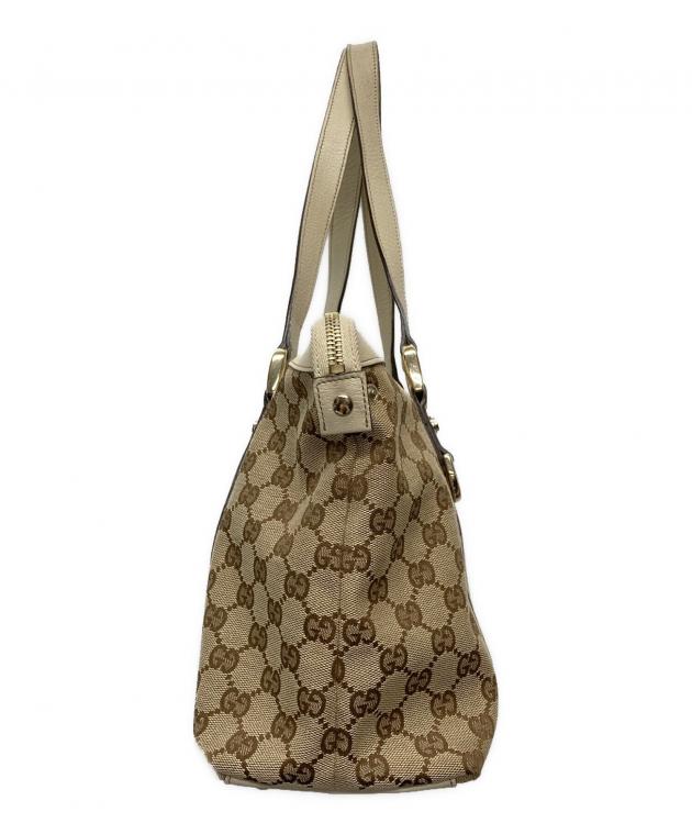 【GUCCI】グッチ GGキャンバス トートバッグ 141470/204991 ブラウン キャンバス×レザー/ng0644 GUCCI - 【GUCCI】グッチ GGキャンバス トートバッグ 141470/204991