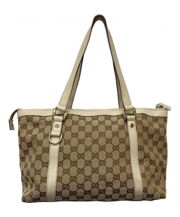 【GUCCI】グッチ GGキャンバス トートバッグ 141470/204991 ブラウン キャンバス×レザー/ng0644 GUCCI - 【GUCCI】グッチ GGキャンバス トートバッグ 141470/204991