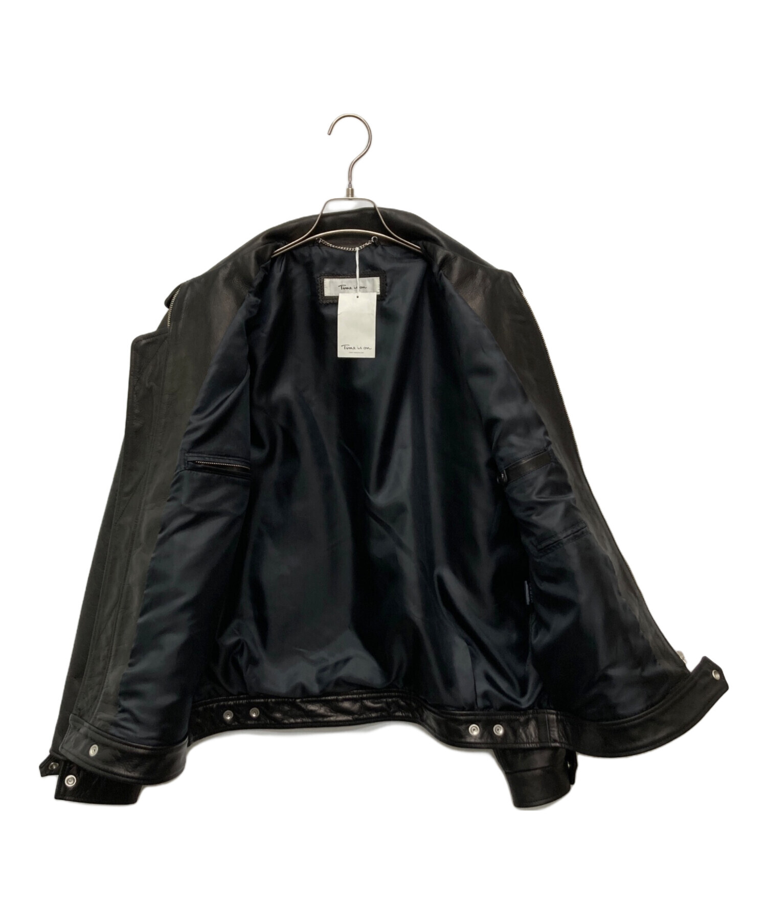 ジャケット・アウター Time is on ZIAS LEATHER JACKET 中古・古着通販】Time is on (タイムイズオン) ZIAS LEATHER JACKET