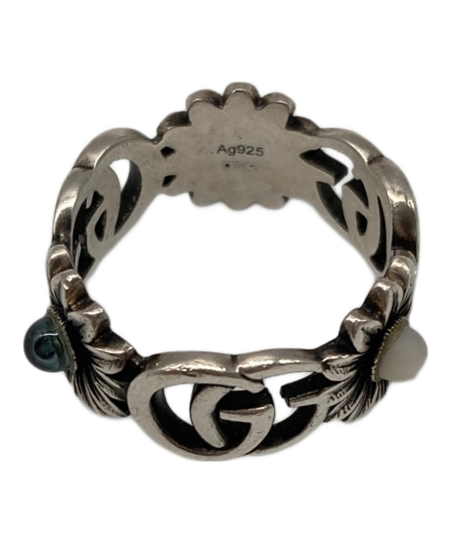 中古・古着通販】GUCCI (グッチ) マザーオブパールリング シルバー 