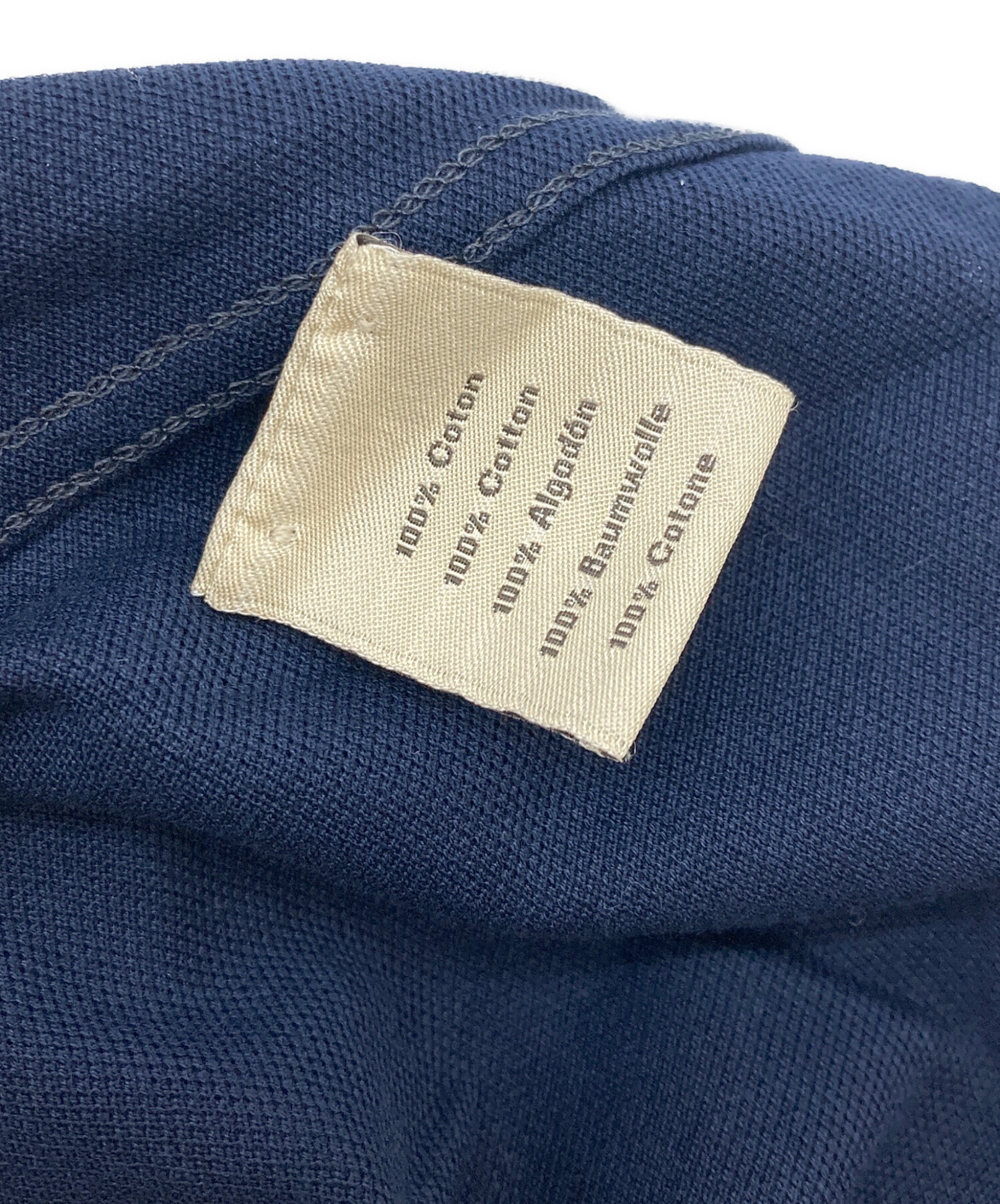 中古・古着通販】HERMES (エルメス) 鹿の子ポケットTシャツ ネイビー