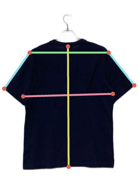 中古・古着通販】HERMES (エルメス) 鹿の子ポケットTシャツ ネイビー