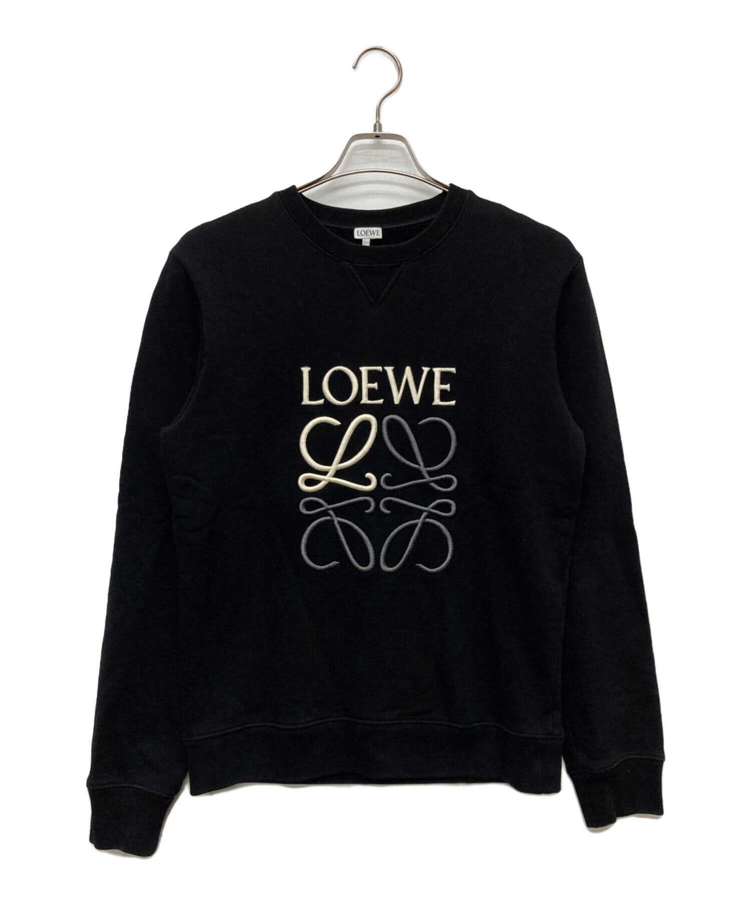 ロエベ アナグラム エンブロイダリー スウェット H526Y24J07 メンズ ブラック LOEWE 【中古】 【アパレル・小物】 中古・古着通販】LOEWE (ロエベ) アナグラム エンブロイダリー