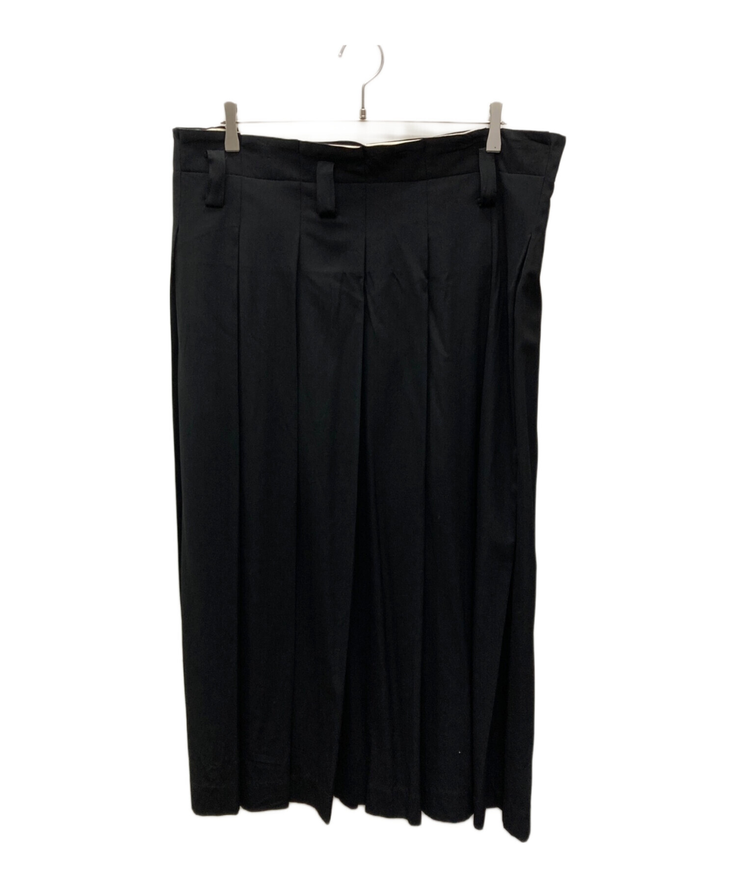 Y’s ワイズ 変形 スカートパンツ ブラック 黒 18ss 中古・古着通販】Y's (ワイズ) ウールギャバジンプリーツスカート/YE