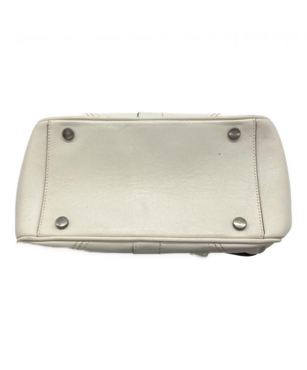 中古・古着通販】COACH (コーチ) がま口ハンドバッグ/8A12 アイボリー