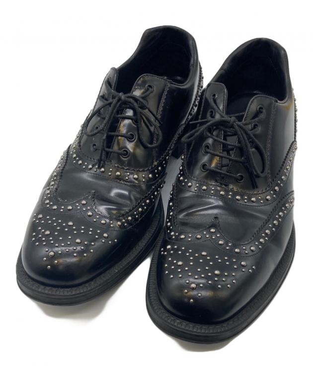 中古・古着通販】PRADA (プラダ) スタッズウィングチップシューズ