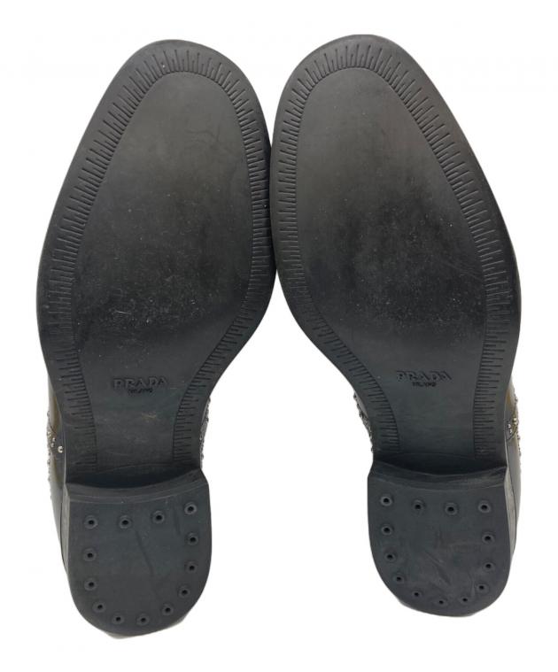 中古・古着通販】PRADA (プラダ) スタッズウィングチップシューズ