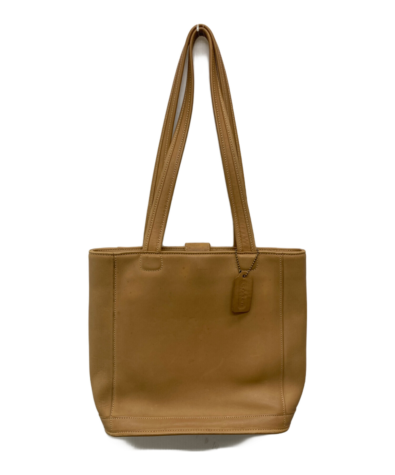 中古・古着通販】COACH (コーチ) レザートートバッグ/9305 ベージュ 