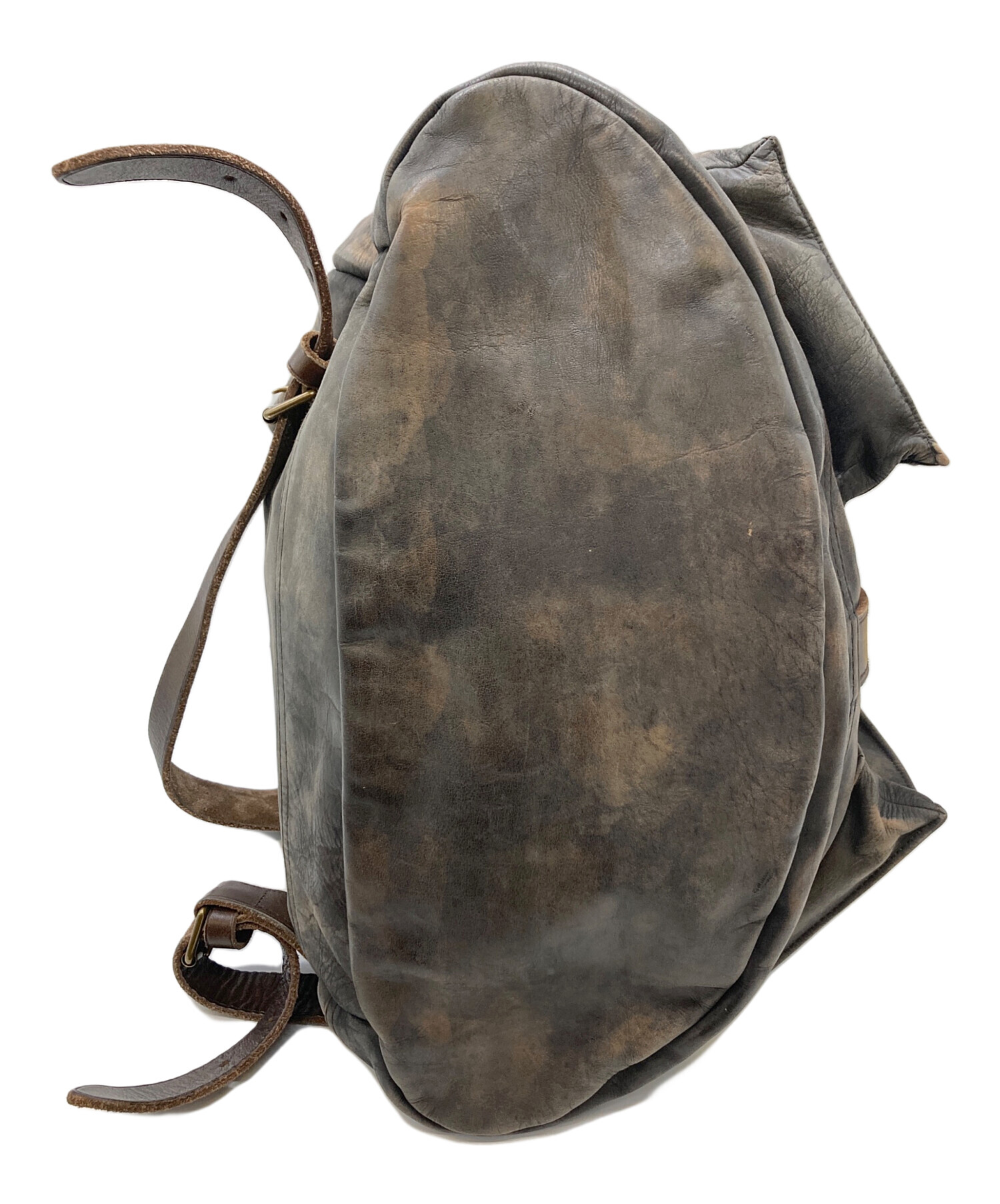 中古・古着通販】RRL (ダブルアールエル) Distressed Leather Rucksack