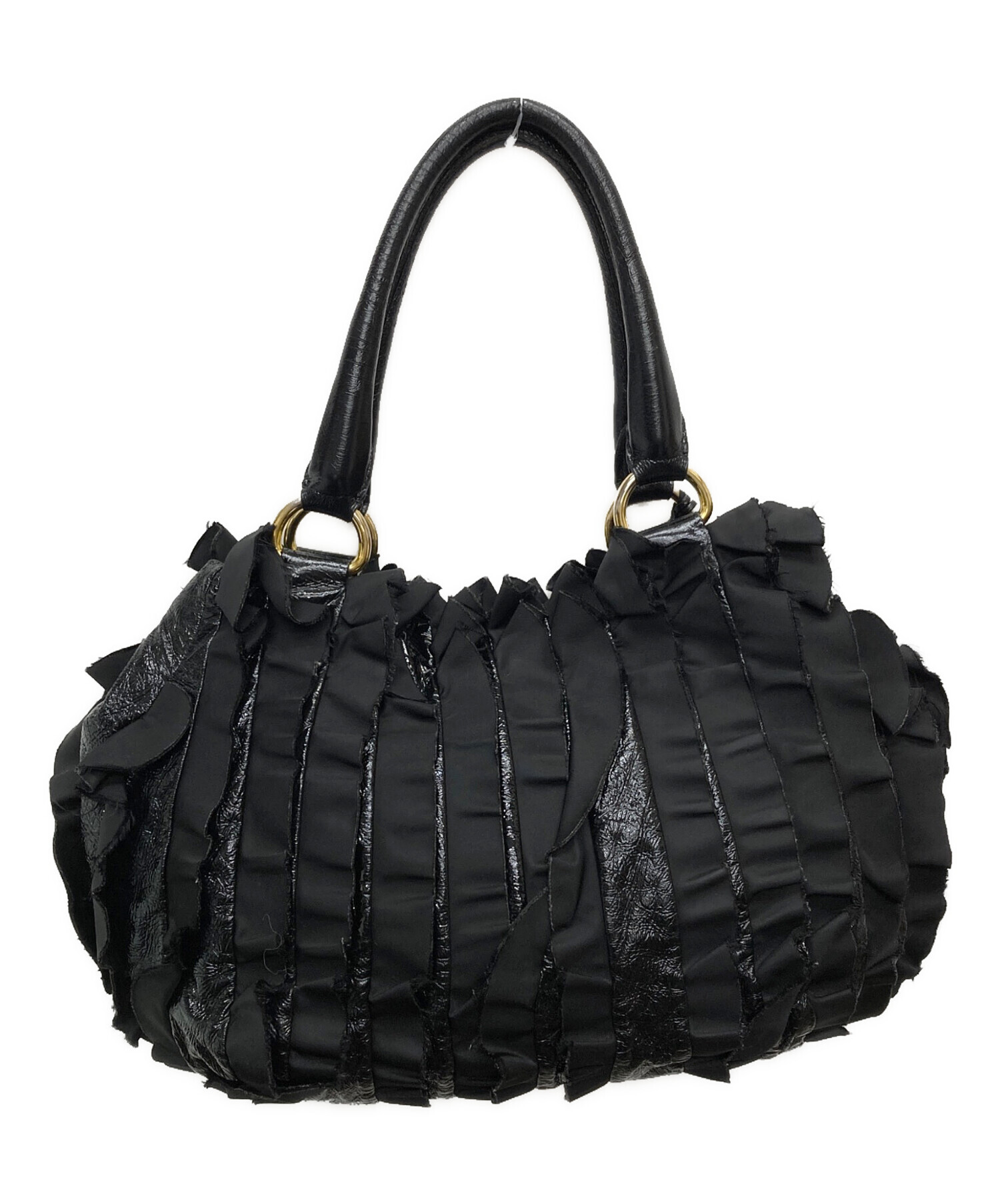 中古・古着通販】PRADA (プラダ) ギャザーフリルハンドバッグ/BR4176