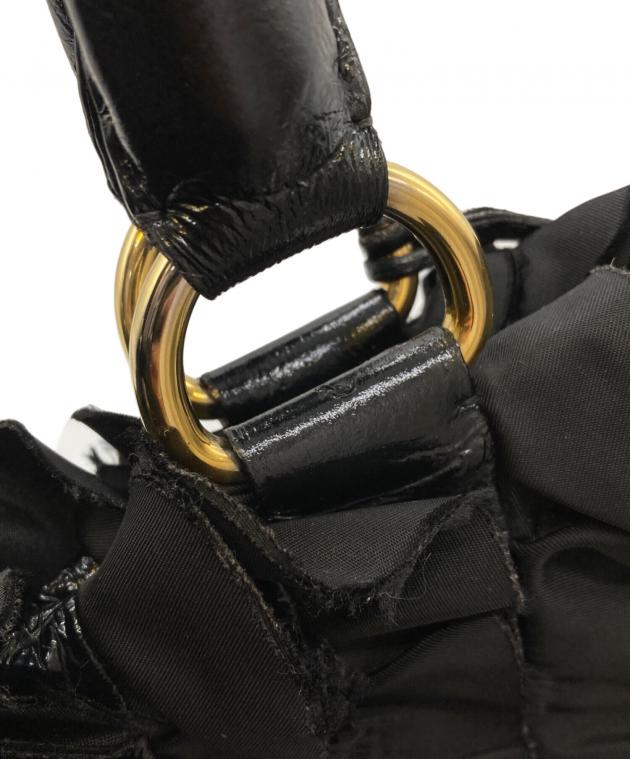 中古・古着通販】PRADA (プラダ) ギャザーフリルハンドバッグ/BR4176