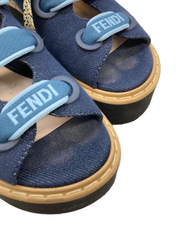 中古・古着通販】FENDI (フェンディ) リボンプラットフォーム デニム