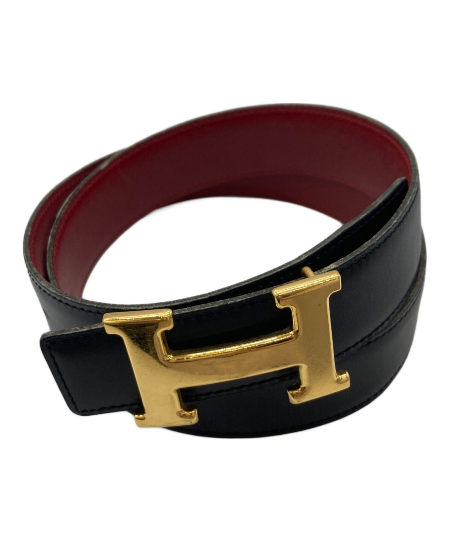 中古・古着通販】HERMES (エルメス) コンスタンスHロゴベルト レッド
