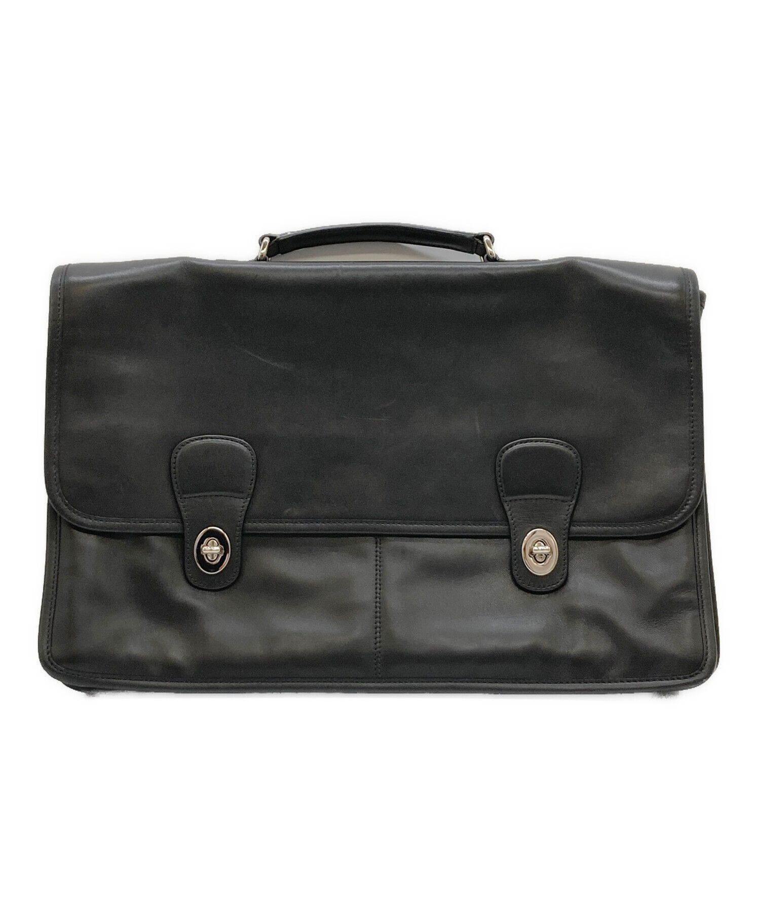中古・古着通販】COACH (コーチ) レザーブリーフケース/F70375