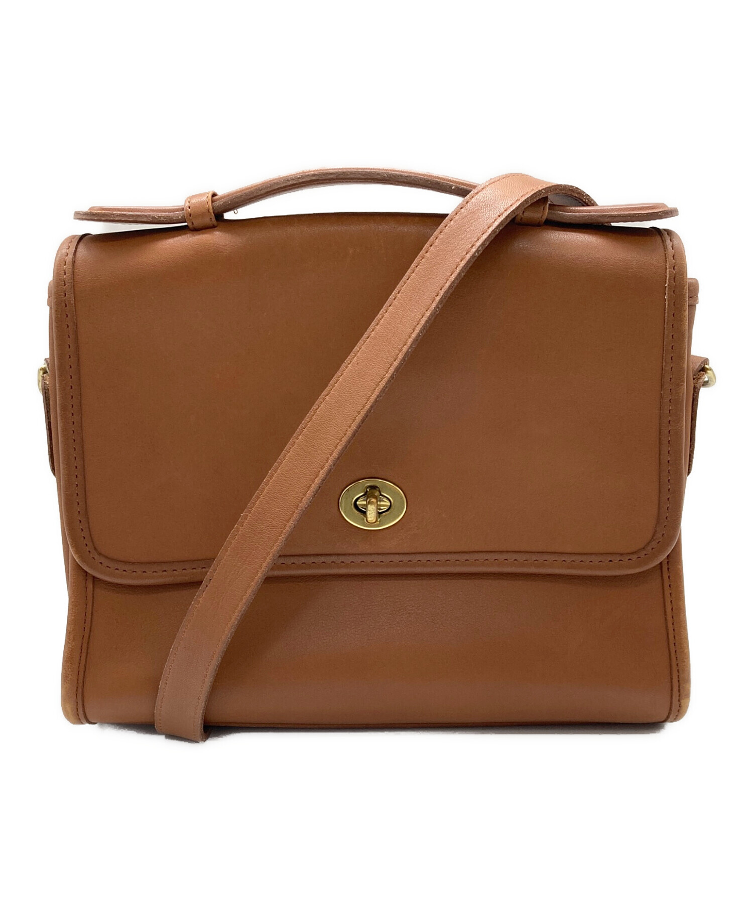 中古・古着通販】COACH (コーチ) ターンロックレザーショルダーバッグ