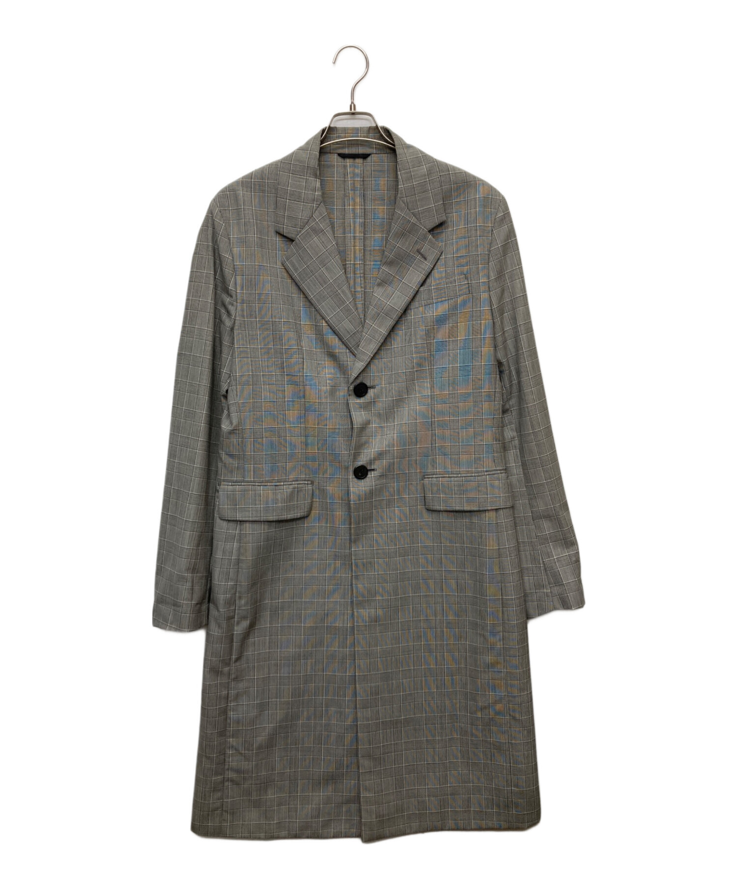 中古・古着通販】PRADA (プラダ) チェックチェスターコート/UC442S