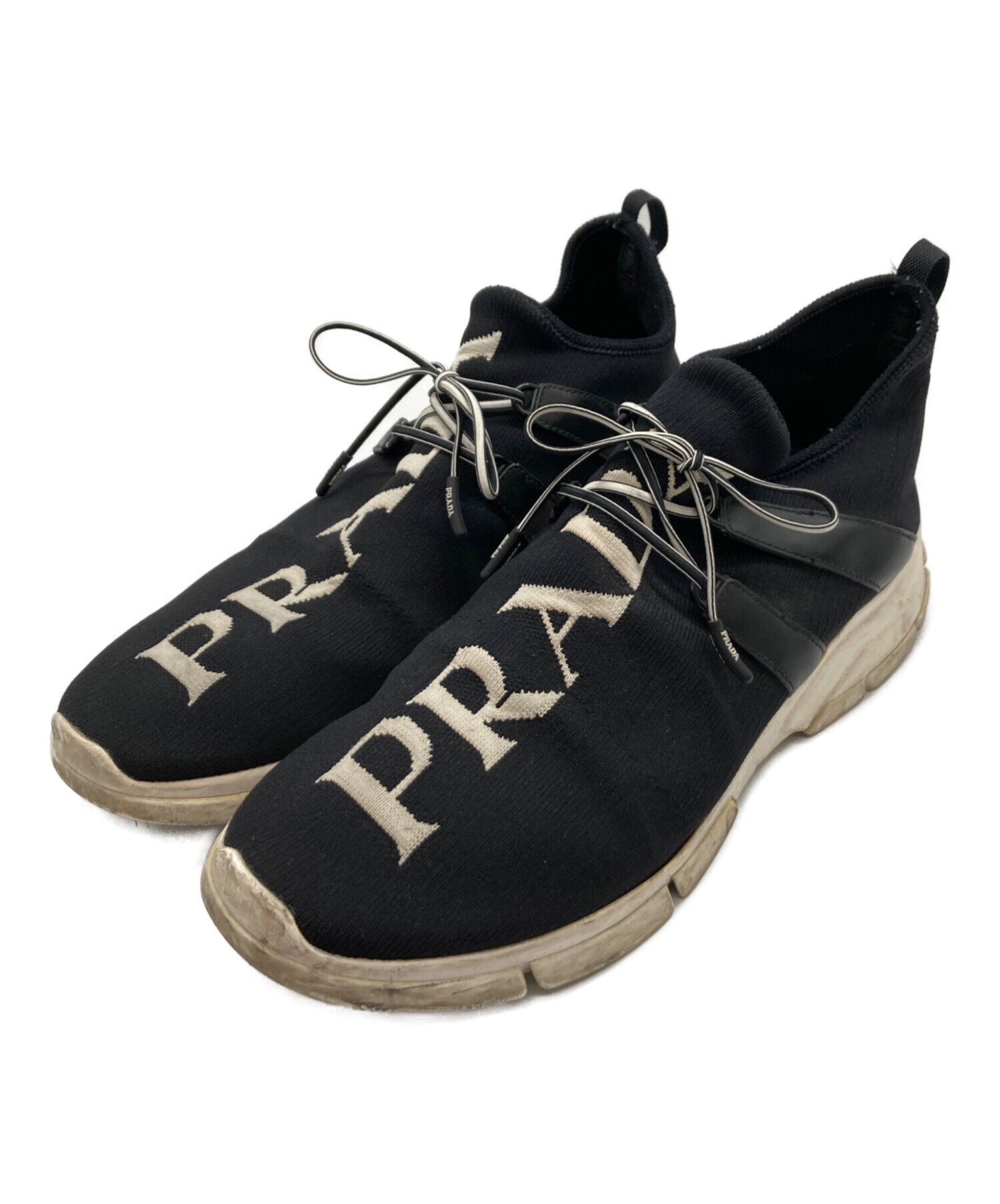中古・古着通販】PRADA (プラダ) NERO+BIANCO/ローカットスニーカー 