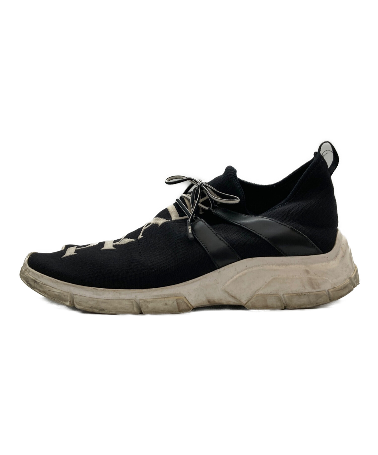 中古・古着通販】PRADA (プラダ) NERO+BIANCO/ローカットスニーカー 