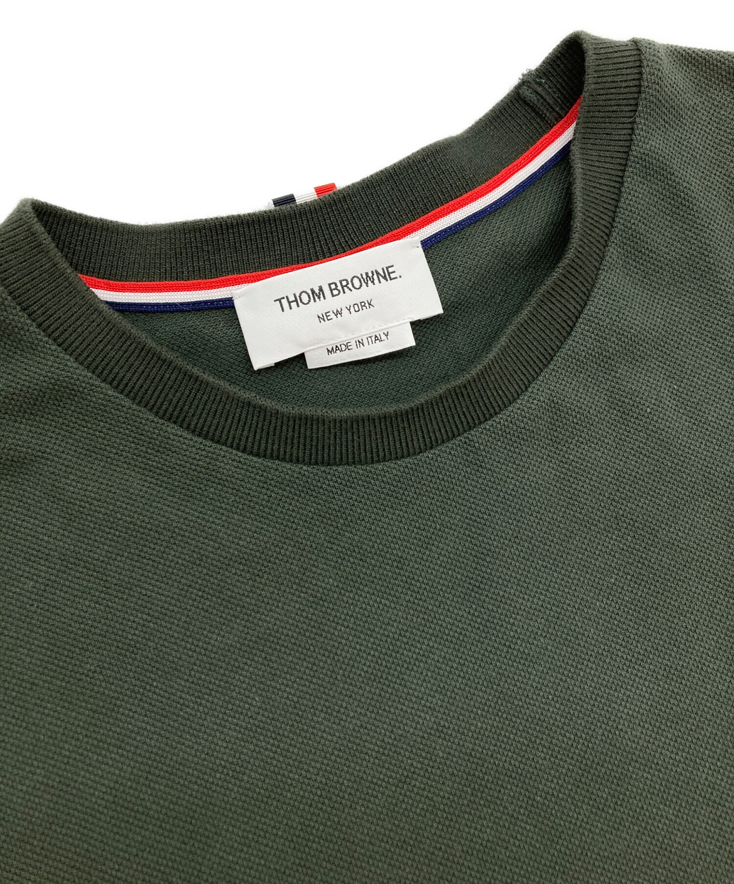 中古・古着通販】Thom Browne (トムブラウン) ラインデザインTシャツ 