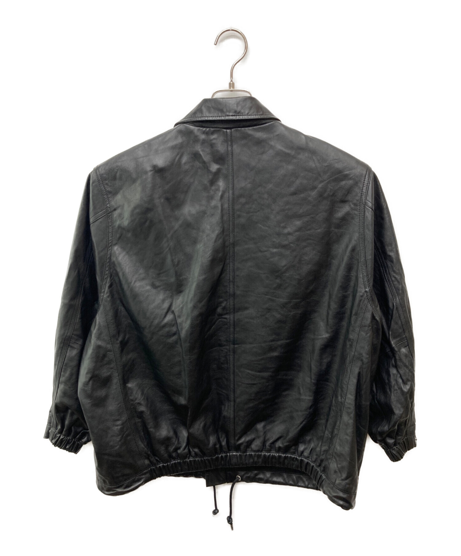 中古・古着通販】ELBORN (エルボルン) ラムレザージャケット ブラック 