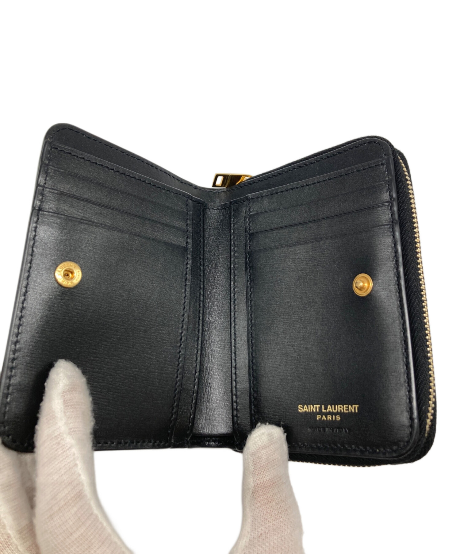 サンローラン SAINT LAURENT Paris ダブルジップ 財布 中古・古着通販】Saint Laurent Paris (サンローランパリ) タイニー