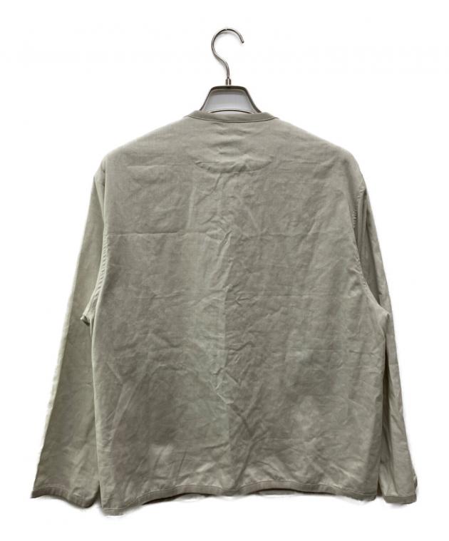 【美品】DANTON ダントン リネンカーディガン グレー サイズ40 中古・古着通販】DANTON (ダントン) リネンシャツカーディガン/DT