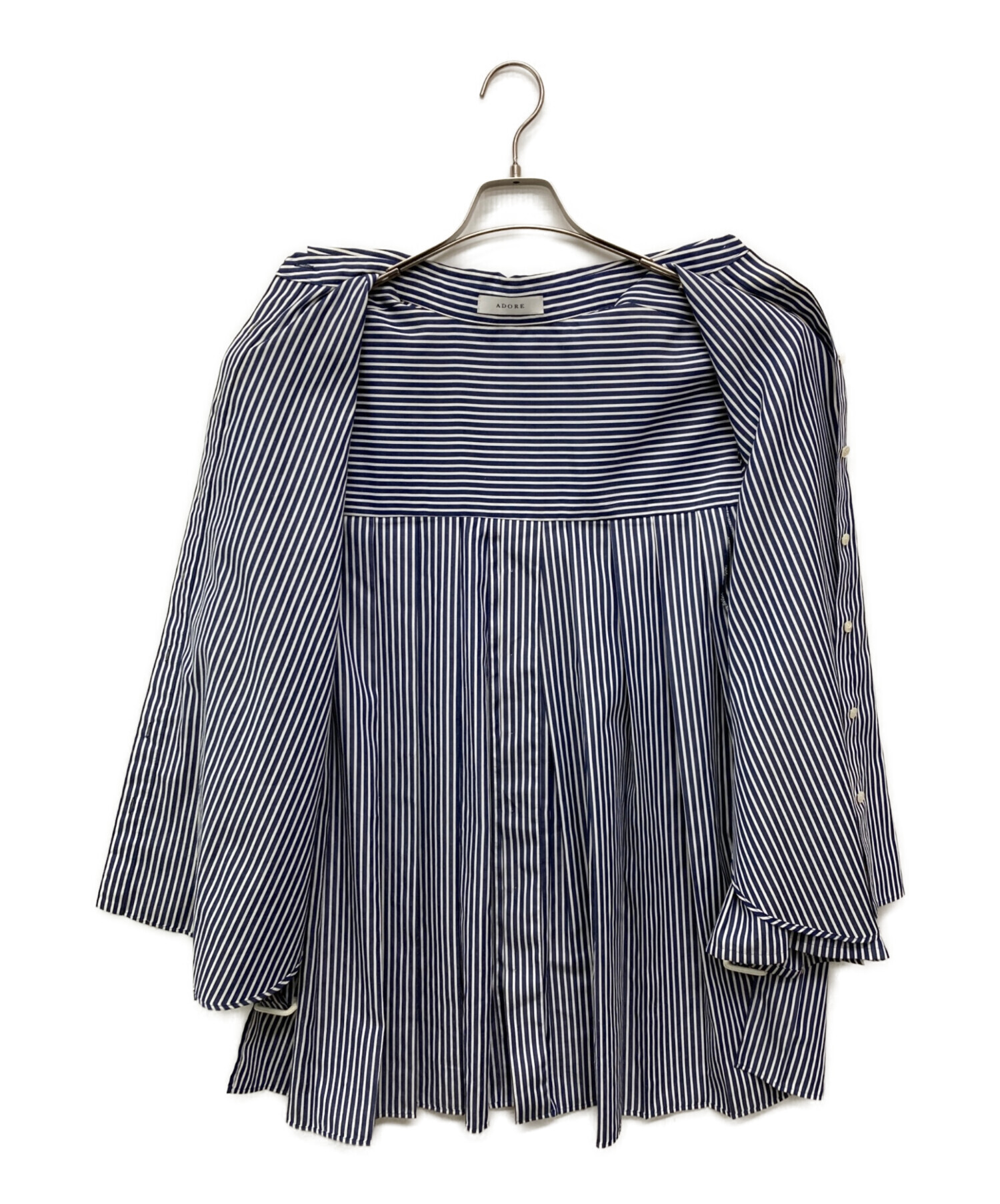 中古・古着通販】ADORE (アドーア) ストライプシャツ ブルー サイズ:38
