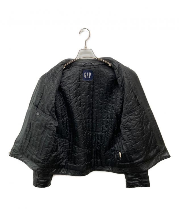 GAP ブラック シングルライダース XS/TP 中古・古着通販】GAP (ギャップ) シングルライダースジャケット