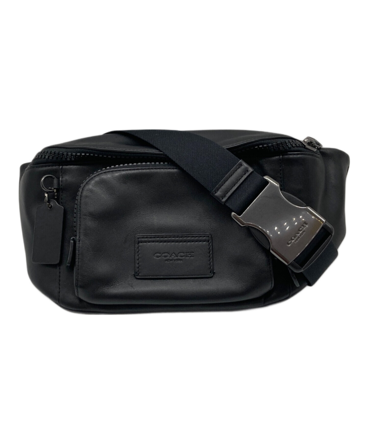 中古・古着通販】COACH (コーチ) トラック ベルト バッグ ブラック