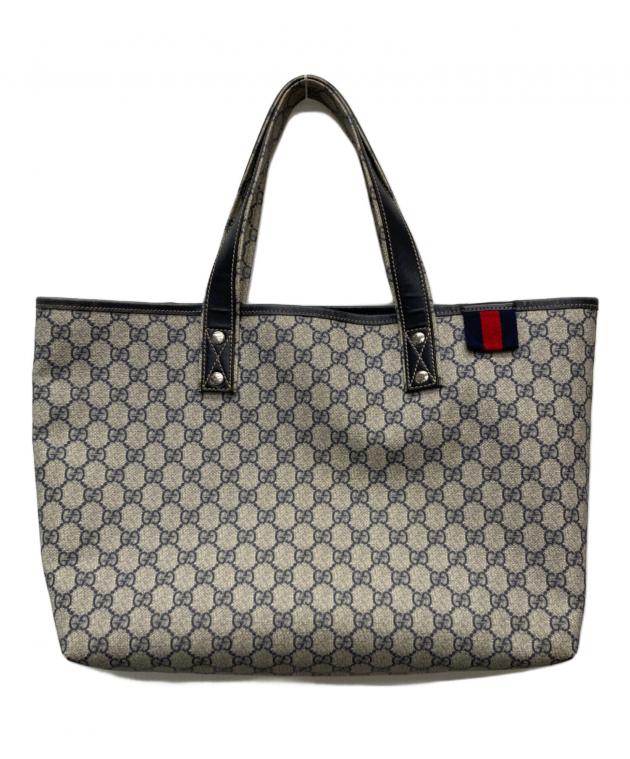 Gucci GGパターン トートバッグ グレー 中古・古着通販】GUCCI (グッチ) GG PVCキャンバストートバッグ/211134