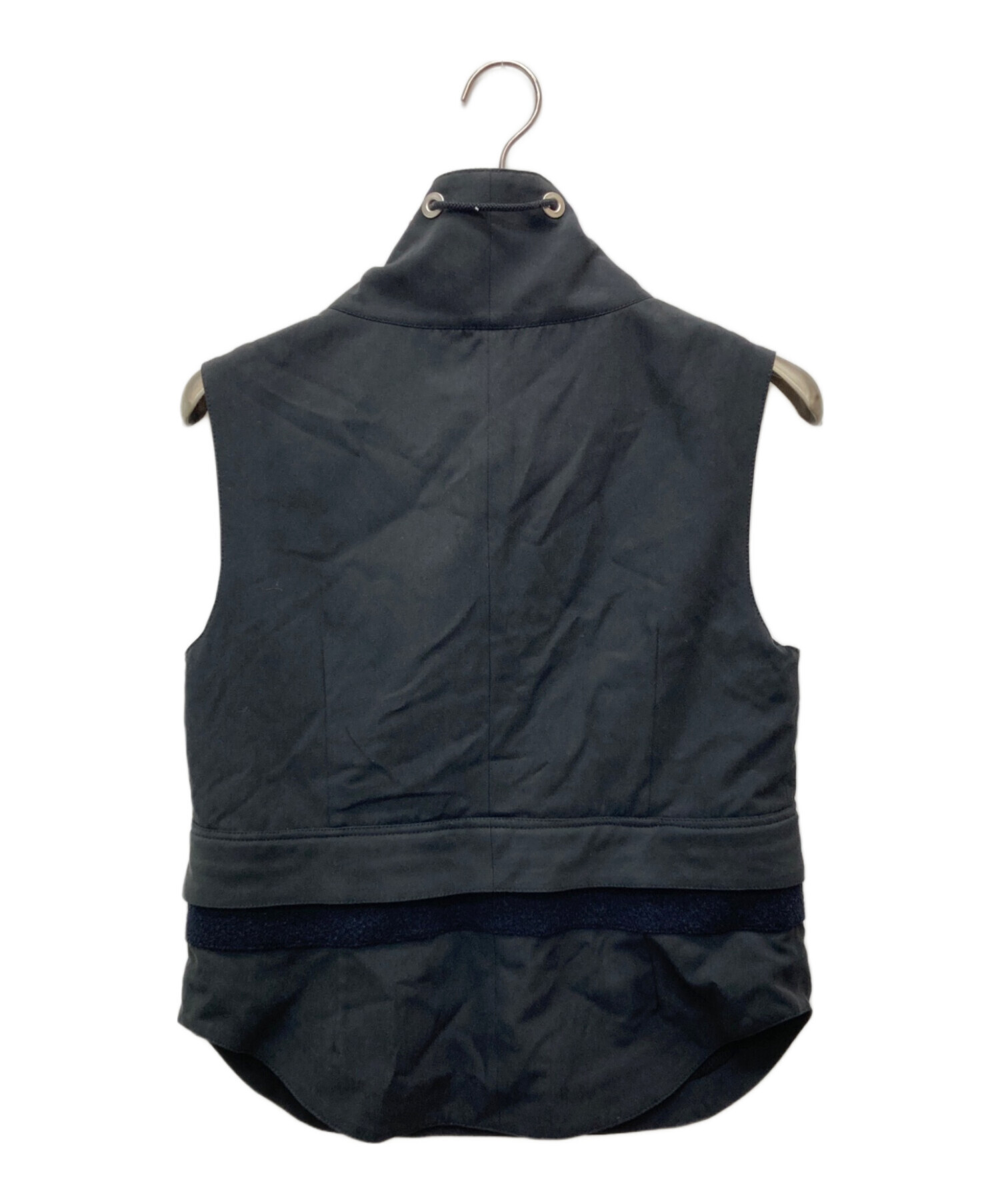FUMIKA UCHIDA ダークグレー ノースリーブベスト 中古・古着通販】FUMIKA UCHIDA (フミカウチダ) GABARDINE NO-SLEEVE