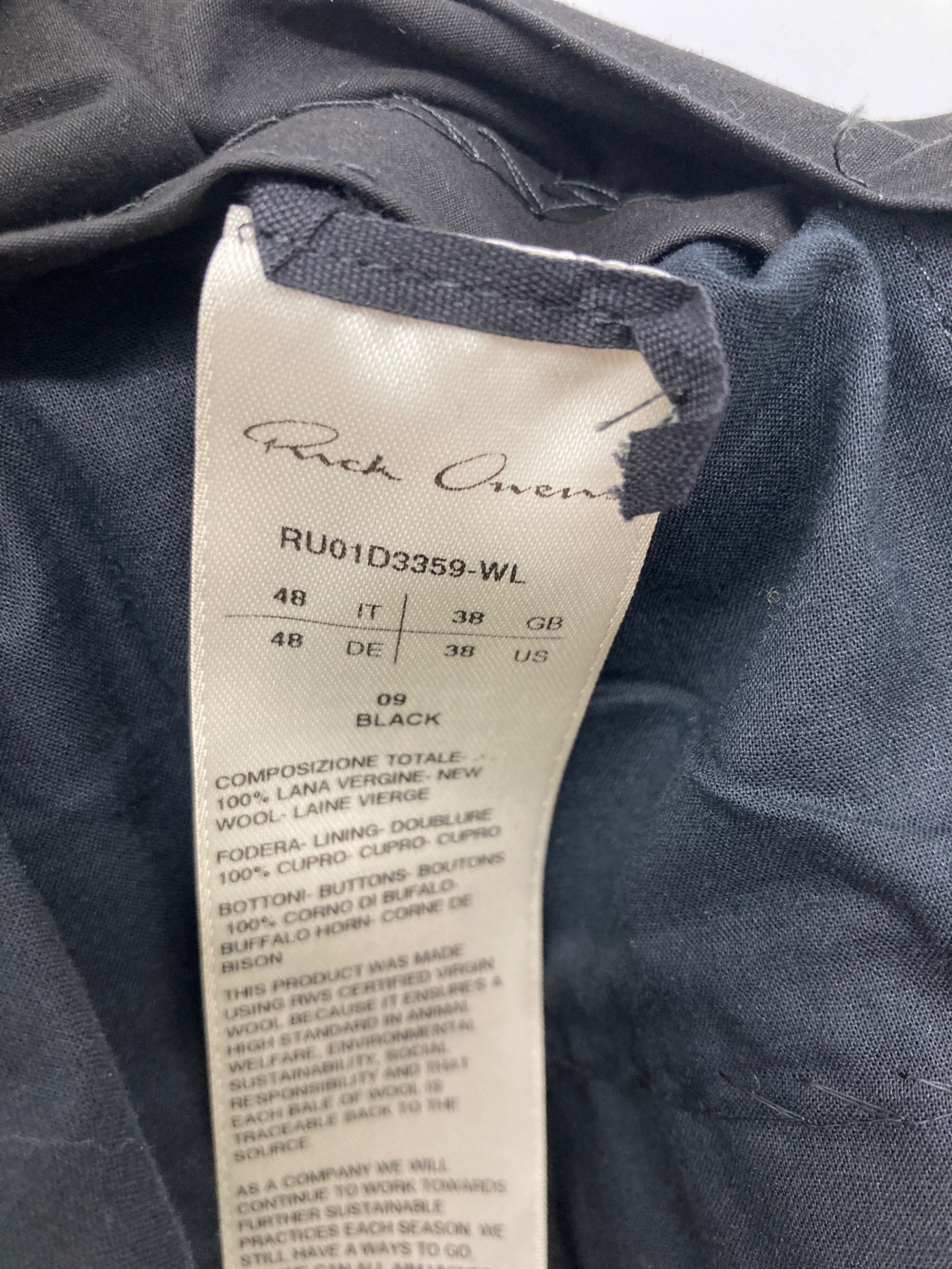 中古・古着通販】RICK OWENS (リックオウエンス) Astaires Cropped