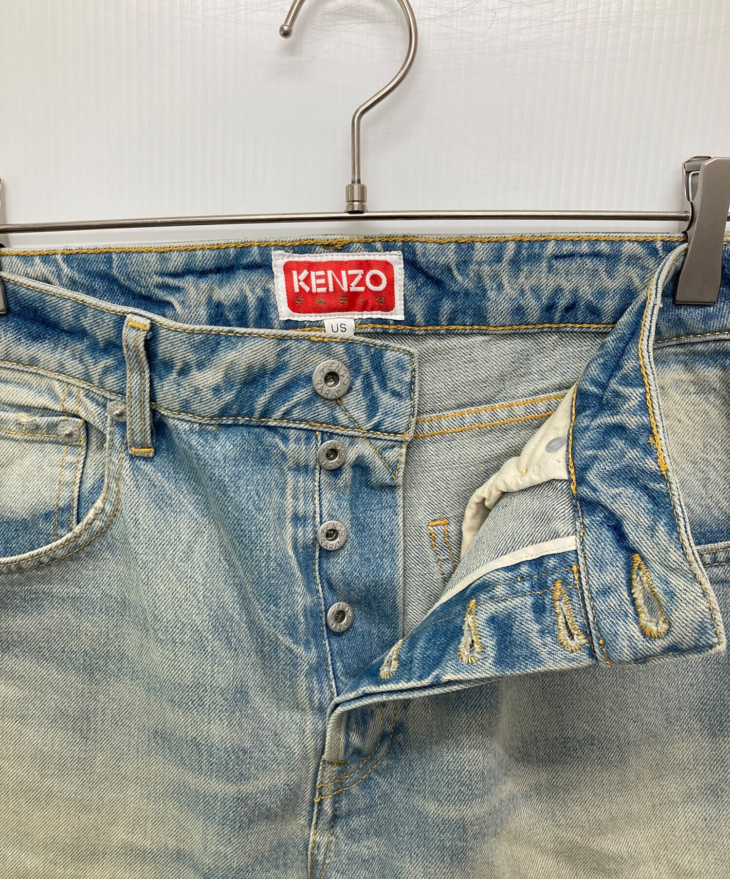 中古・古着通販】KENZO (ケンゾー) Stone Bleach Denim Slim Jeans