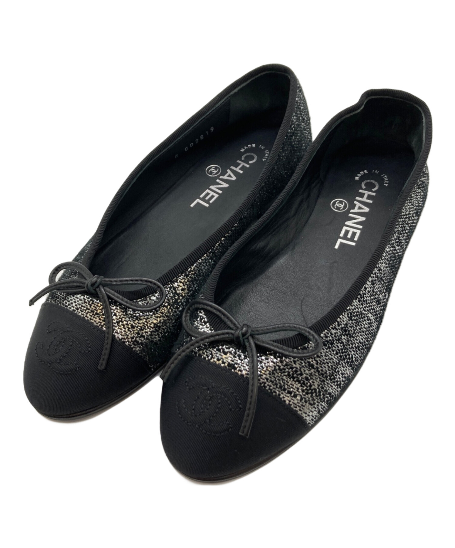 中古・古着通販】CHANEL (シャネル) キャップトゥバレリーナシューズ