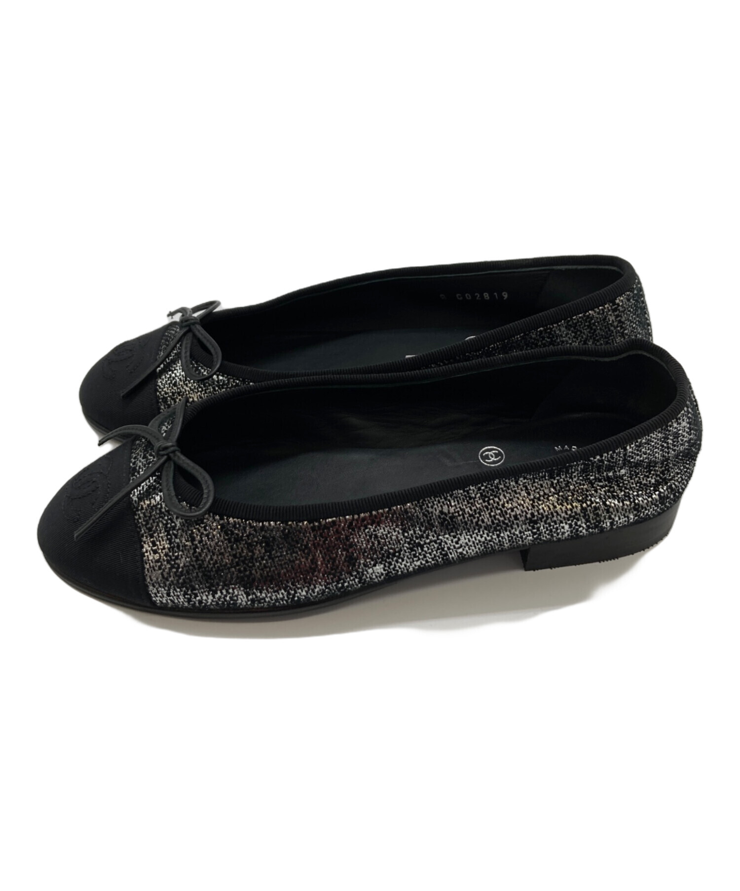 中古・古着通販】CHANEL (シャネル) キャップトゥバレリーナシューズ